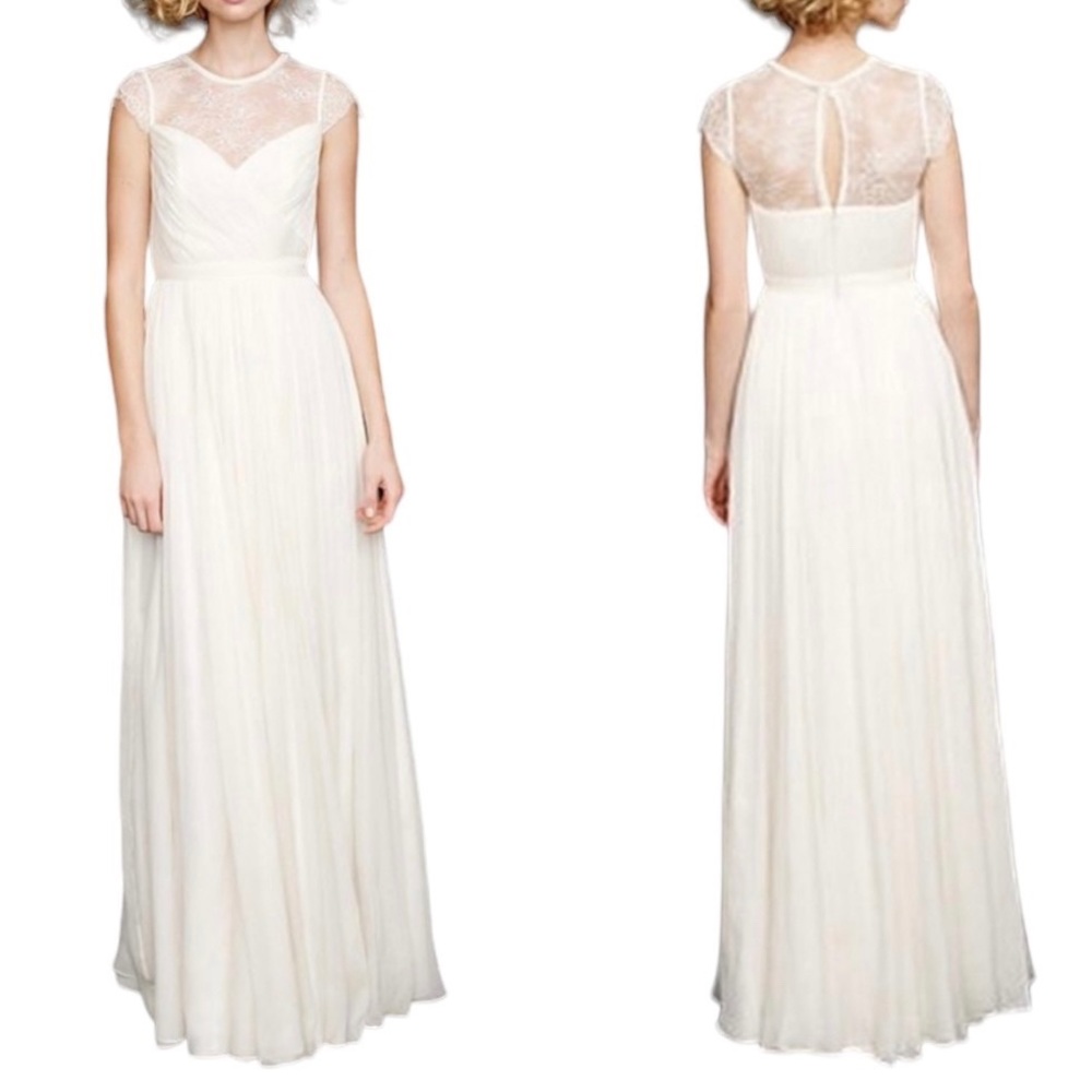 J.Crew Silk Chiffon Beatriz Wedding Gown